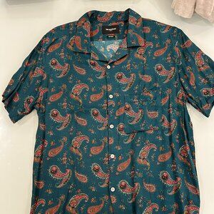 button down relaxed shirt - paisley